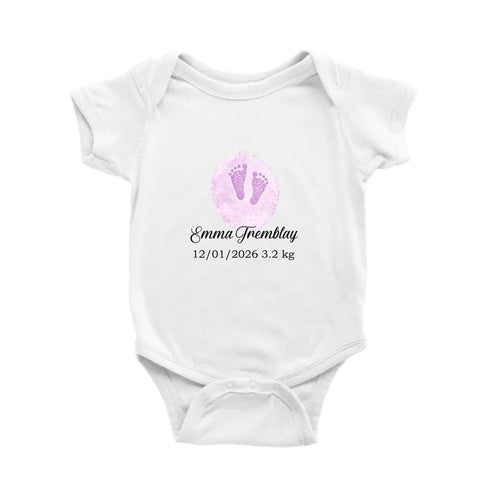 Personalized Baby Bodysuit With Name