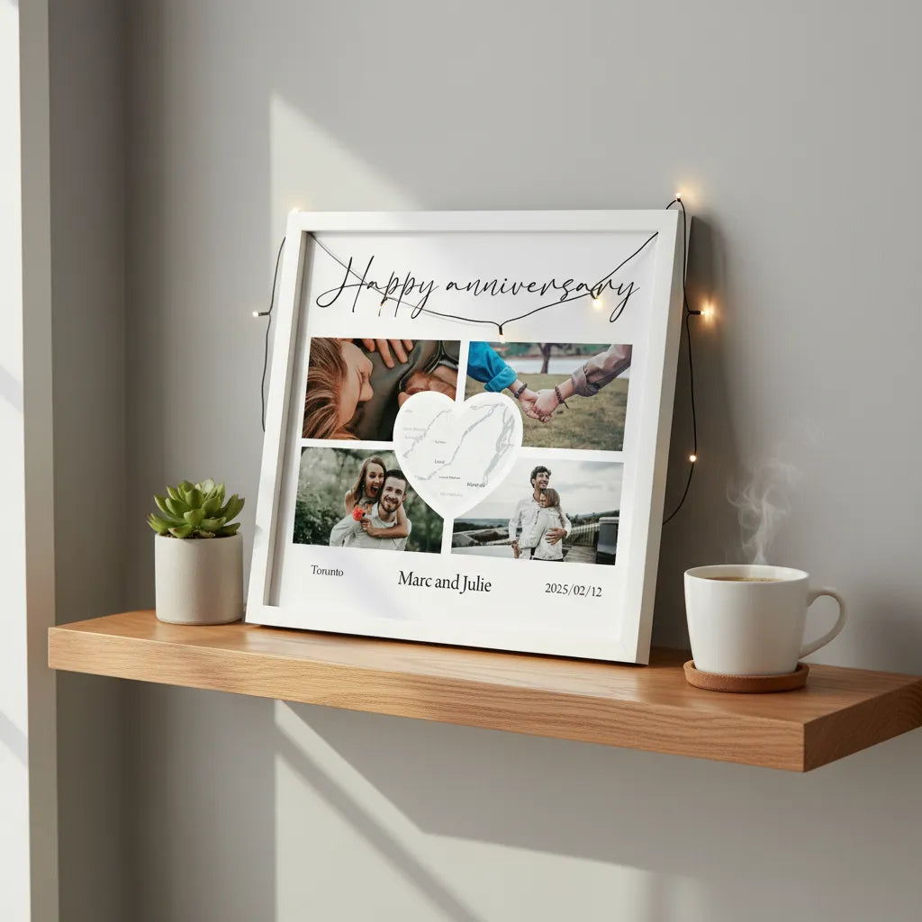 Personalized Poster Happy Anniversary Couple
