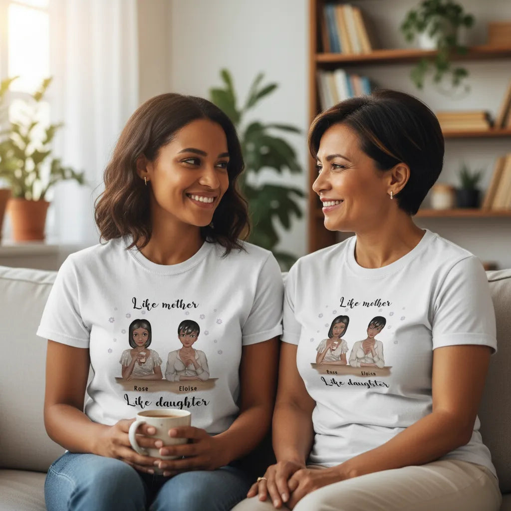 Personalized Tee Shirt Like Mother Like Daughter