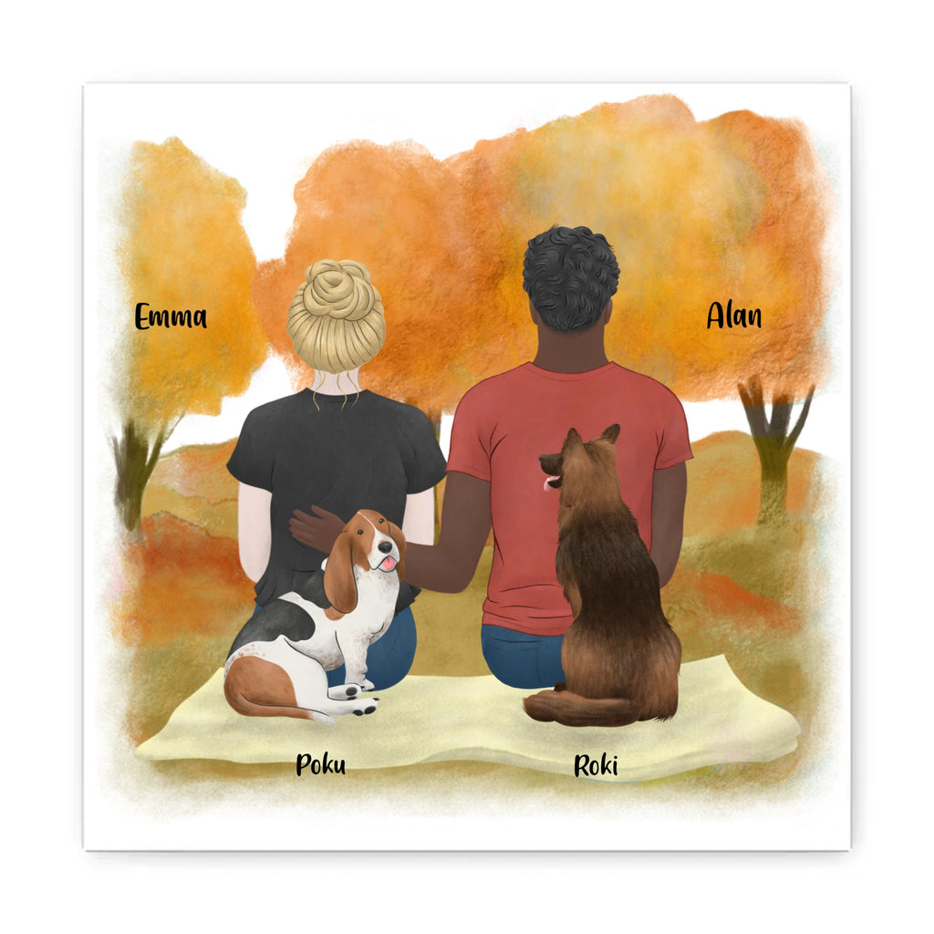 Personalized Poster Couple and Dog