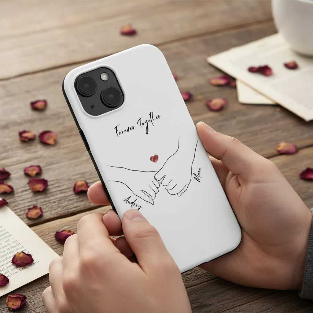 Personalized Phone Case Hands Couple