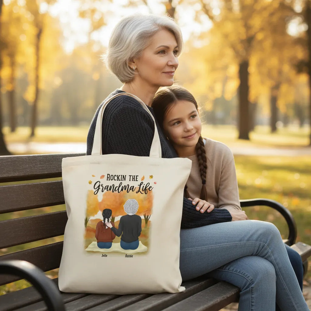 Personalized Tote Bag Rockin The Grandma Life