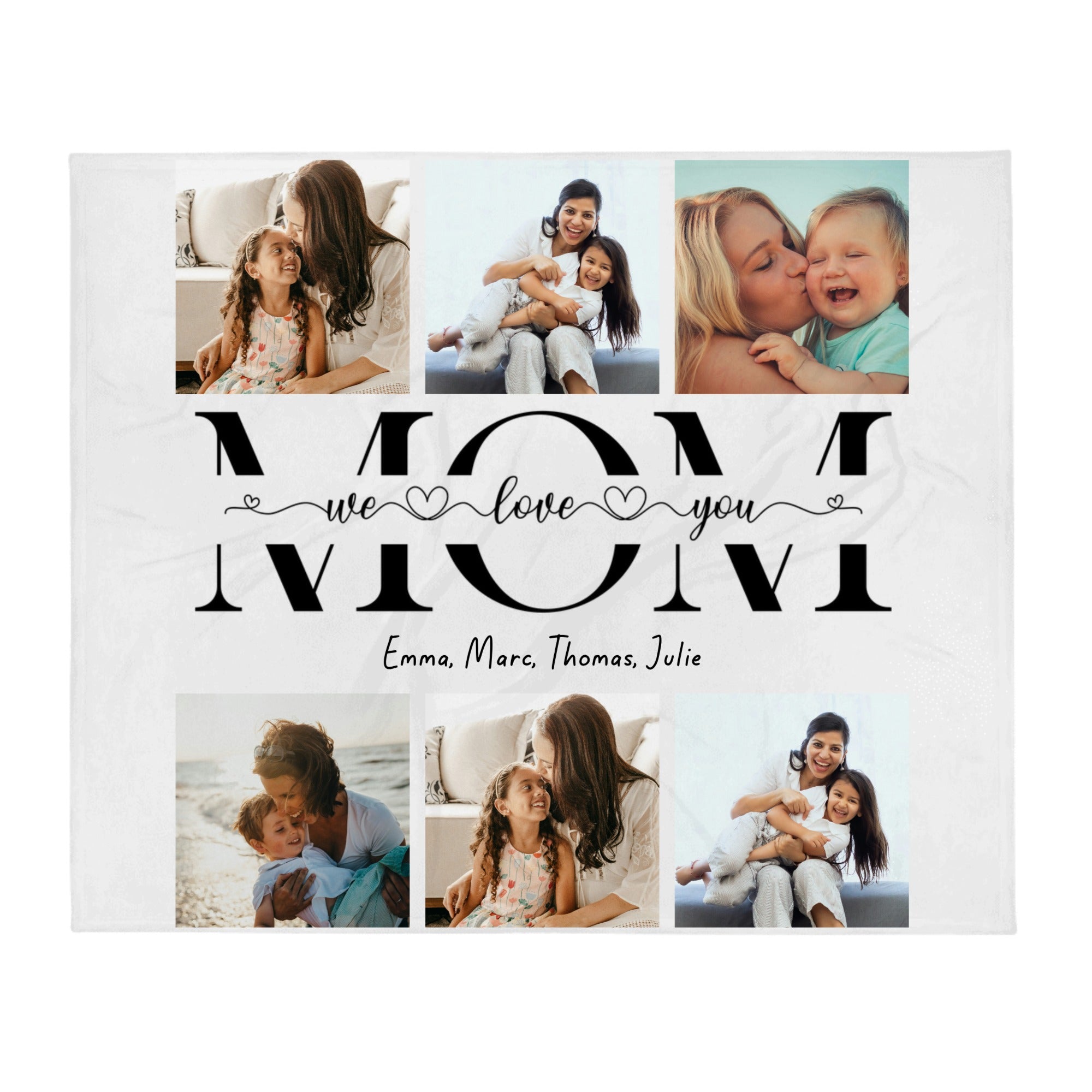 Personalized Blanket Mom We Love You