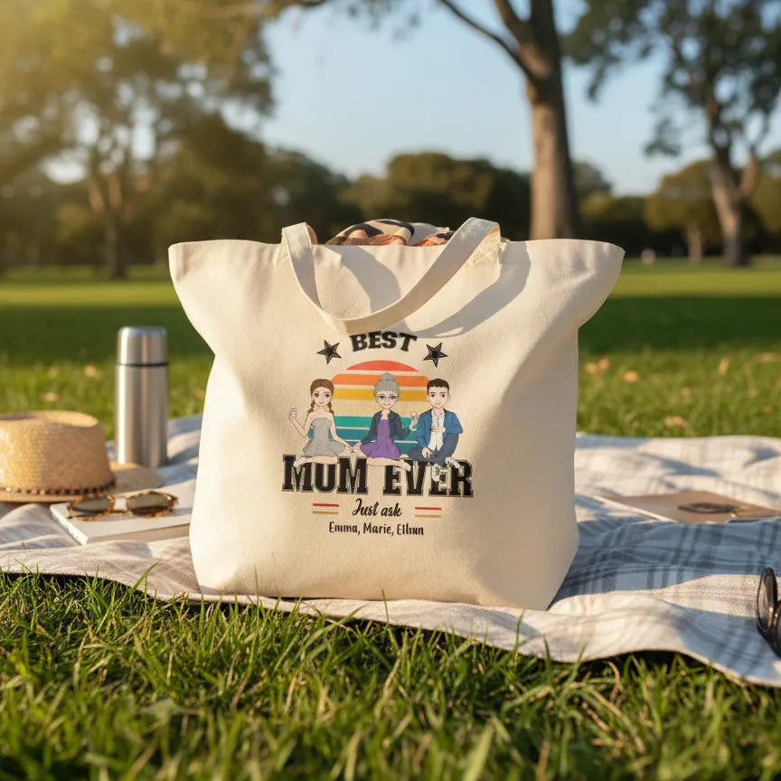 Personalized Canvas Tote Best Mom Ever