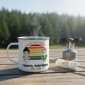 Personalized Enamel Mug Travel Partners For Life