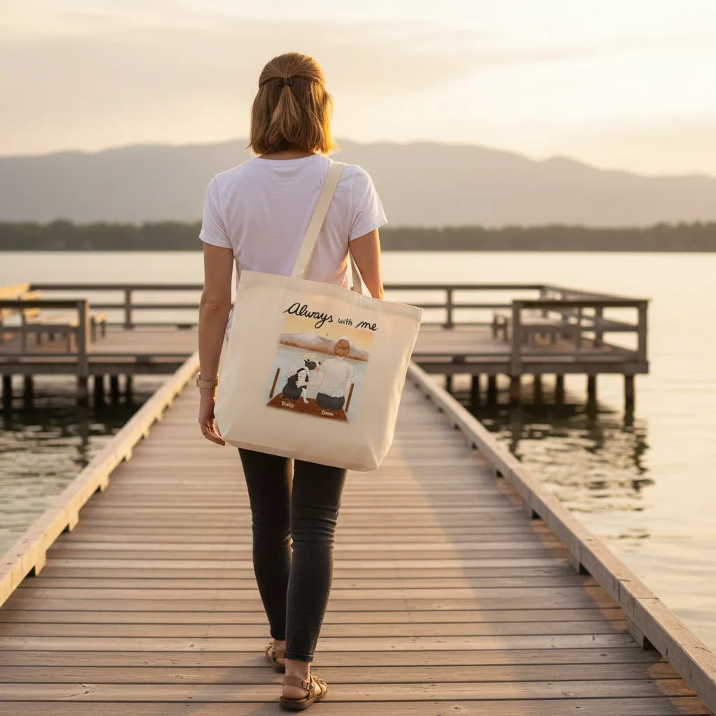 Personalized Canvas Tote Always With Me Pet