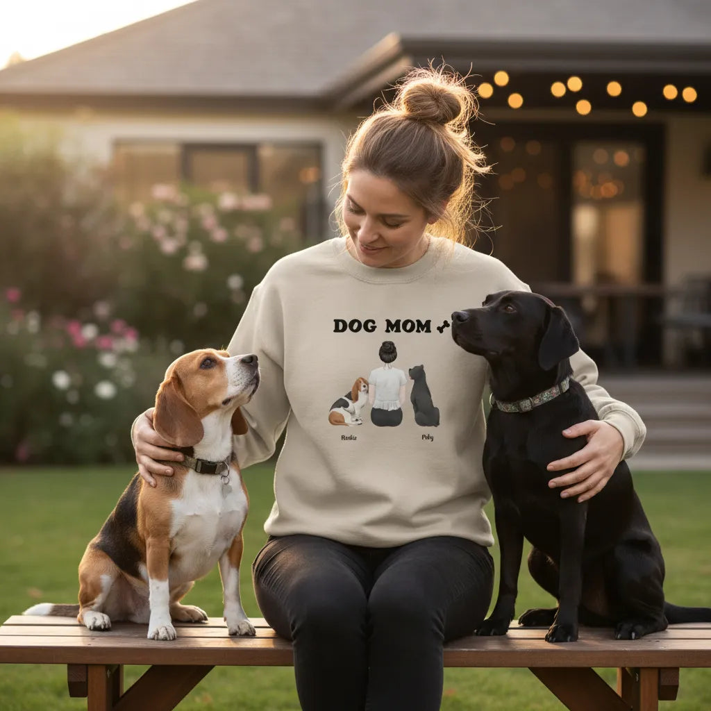 Personalized Sweatshirt Dog Mom
