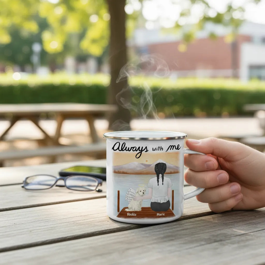 Personalized Camping Mug Always With Me Dog