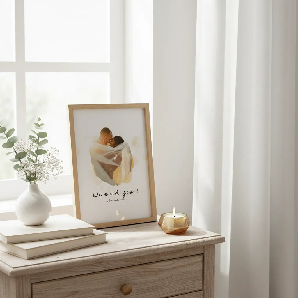 Personalized Poster Couple We Said Yes