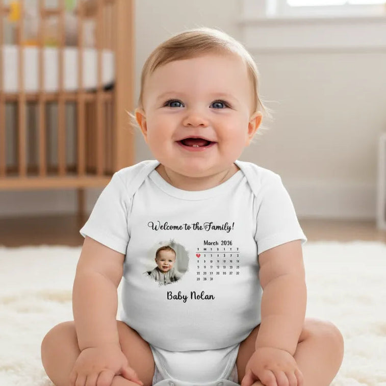 Personalized Newborn Onesie Welcome To The Family