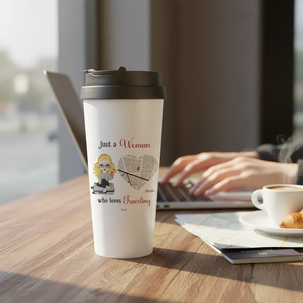 Personalized Travel Mug Just A Girl Who Loves Traveling