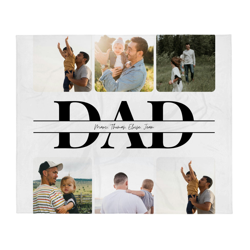 Personalized Blanket With Photos For Dad