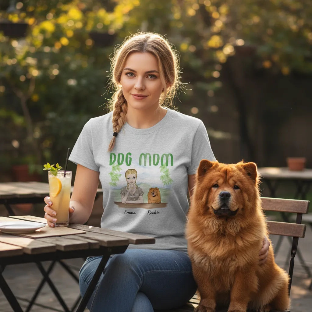 Personalized Tee Shirt Dog Mom