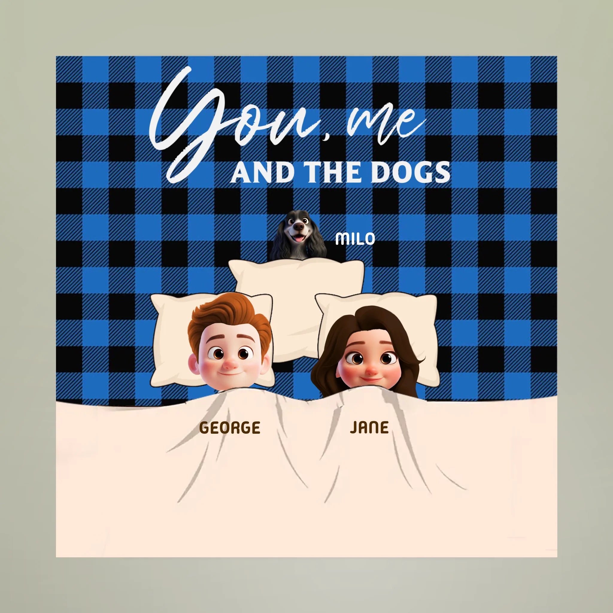 Personalized Blanket You, Me and The Dogs