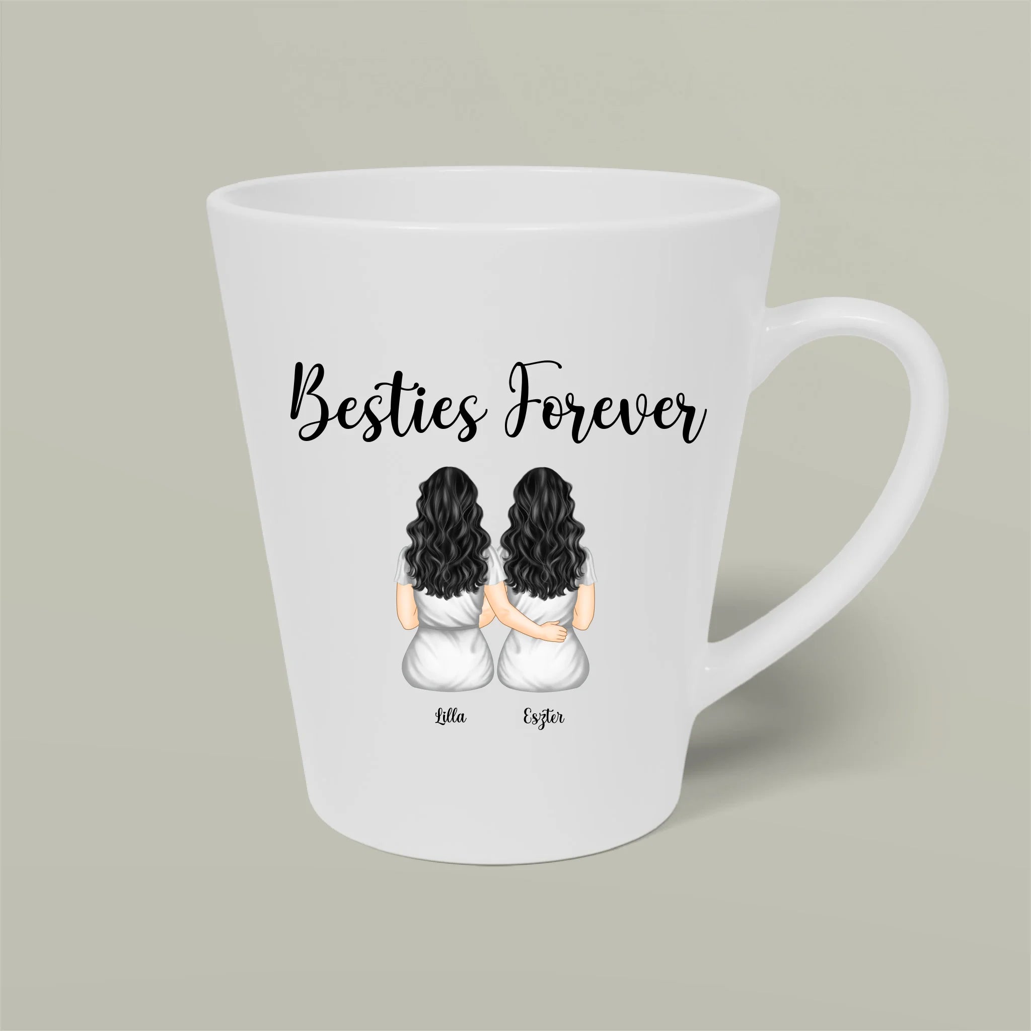 Personalized Latte Mug Besties Forever