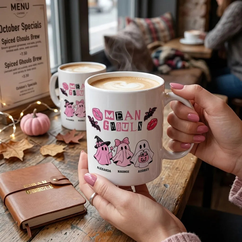 Personalized Halloween Mug Mean Ghouls