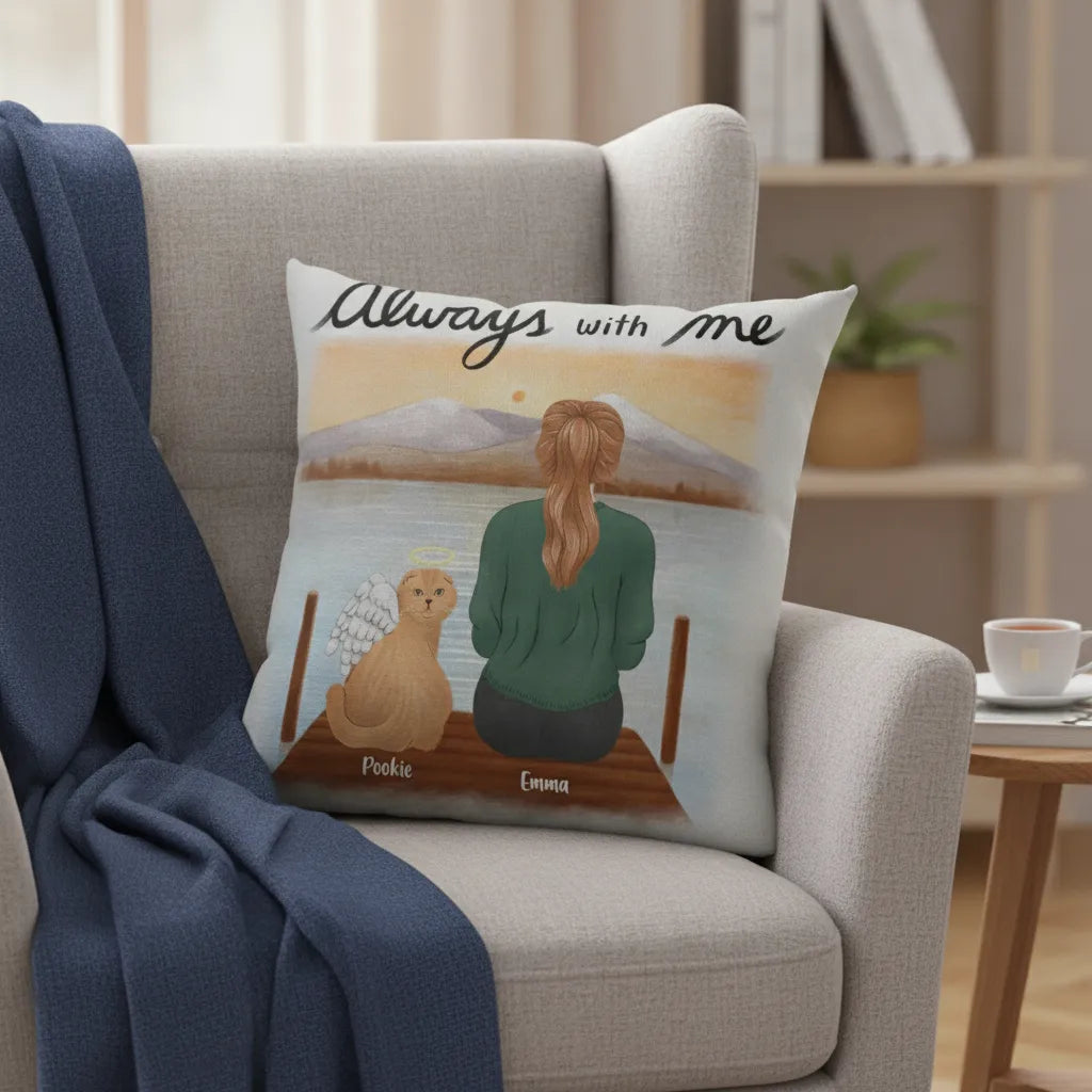 Personalized Pillowcase Always With Me Cat Memorial