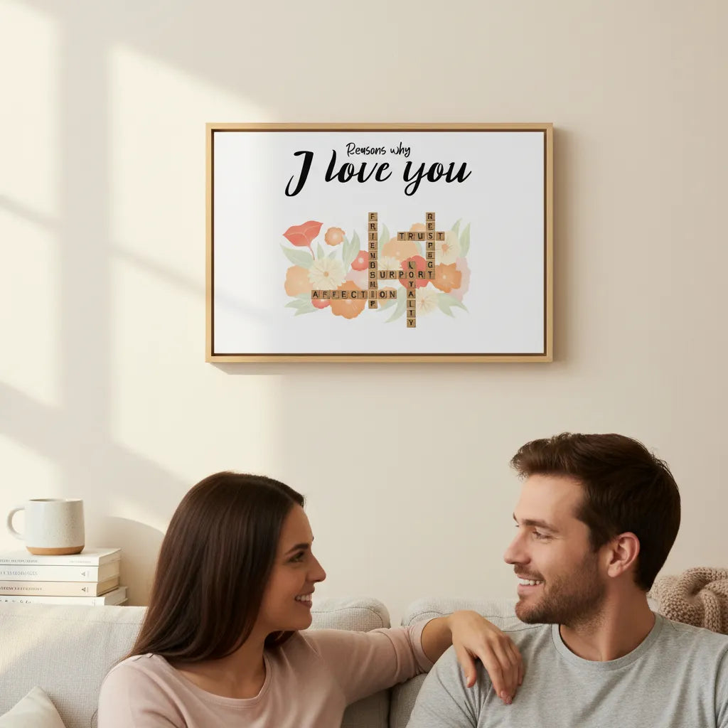 Personalized Poster Reasons why I Love You Crossword