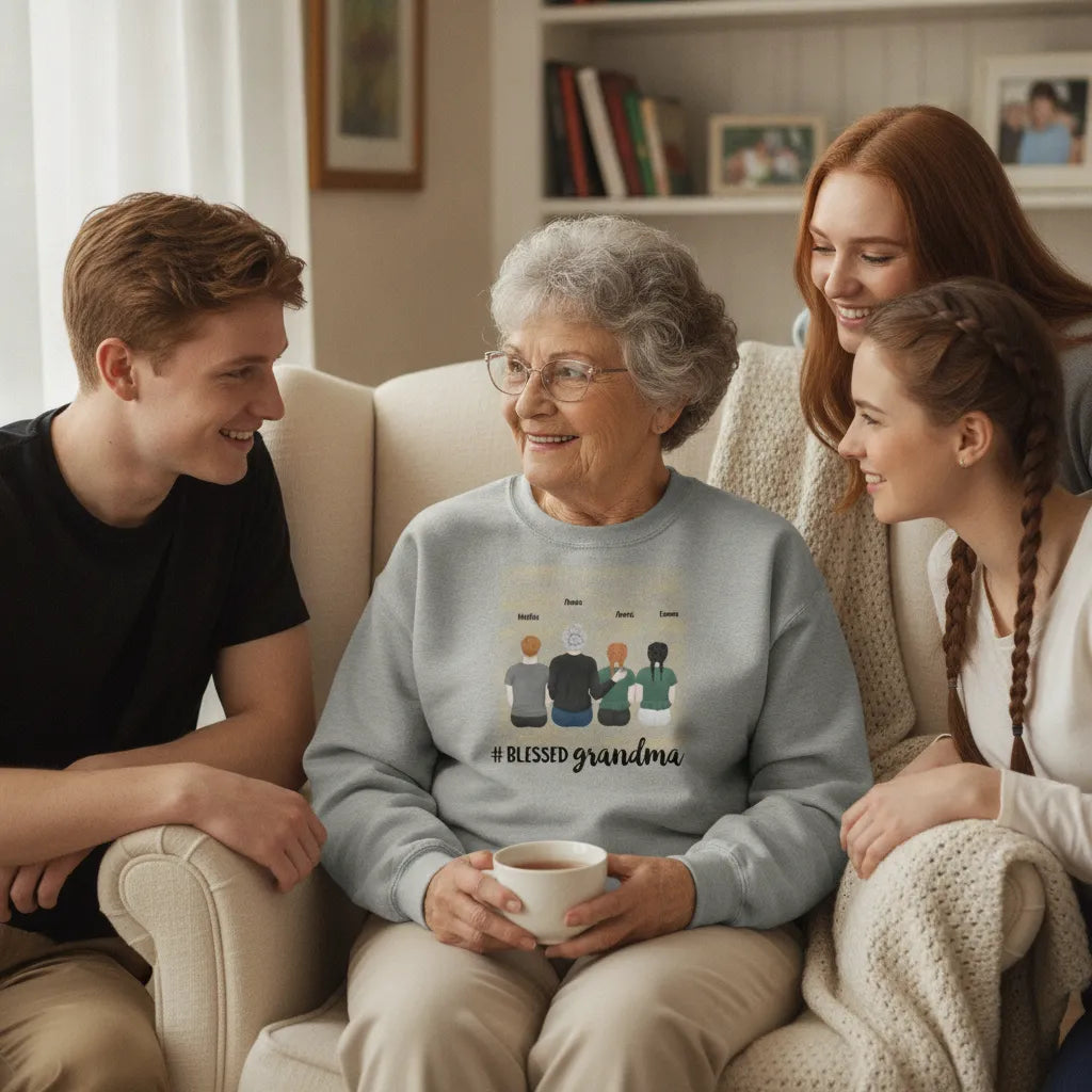 Personalized Sweatshirt Blessed Grandma