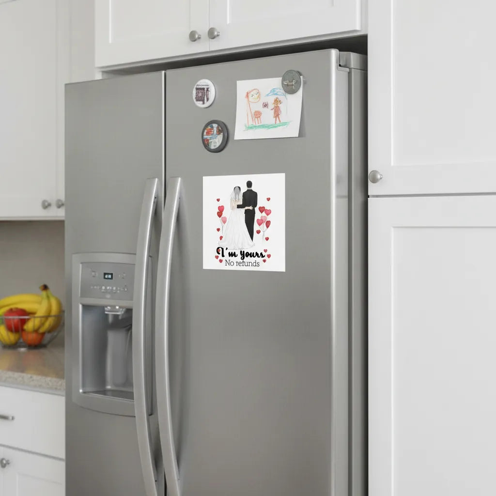 Personalized Magnetic Magnet I am Yours No Refunds