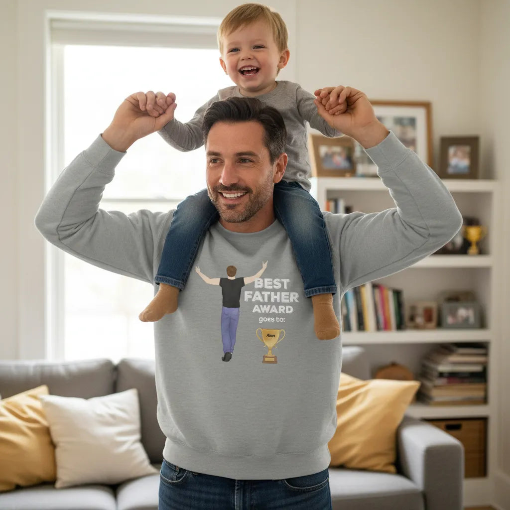 Personalized Sweatshirt Best Father Award