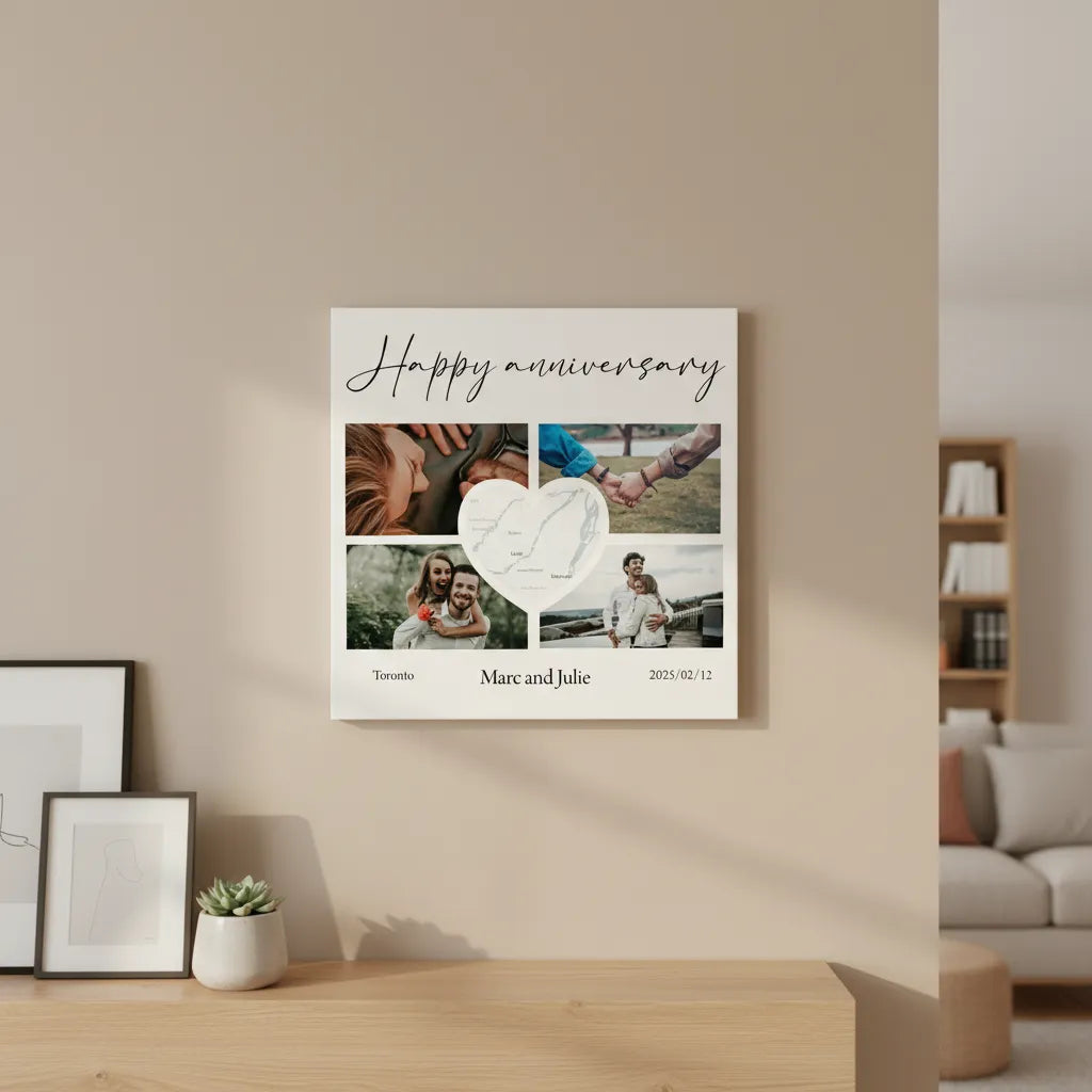 Personalized Poster Happy Anniversary Couple