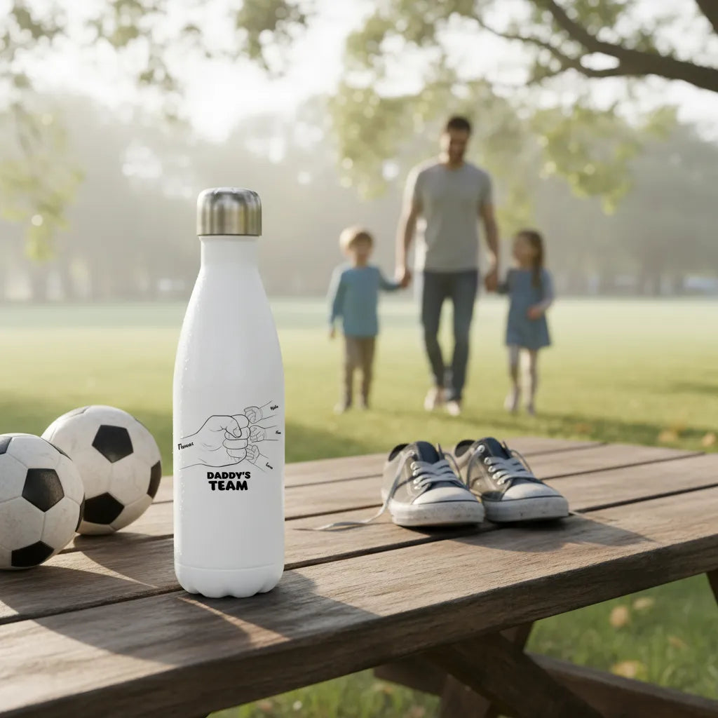 Personalized Water Bottle Daddy With Children