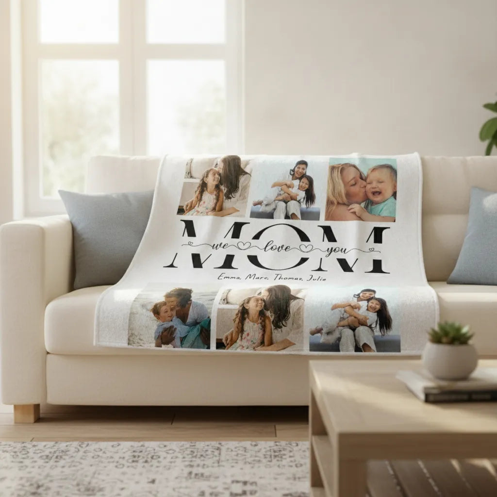 Personalized Blanket Mom We Love You