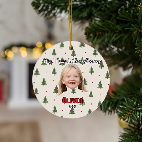 Christmas Ornament With Custom Photo and Name
