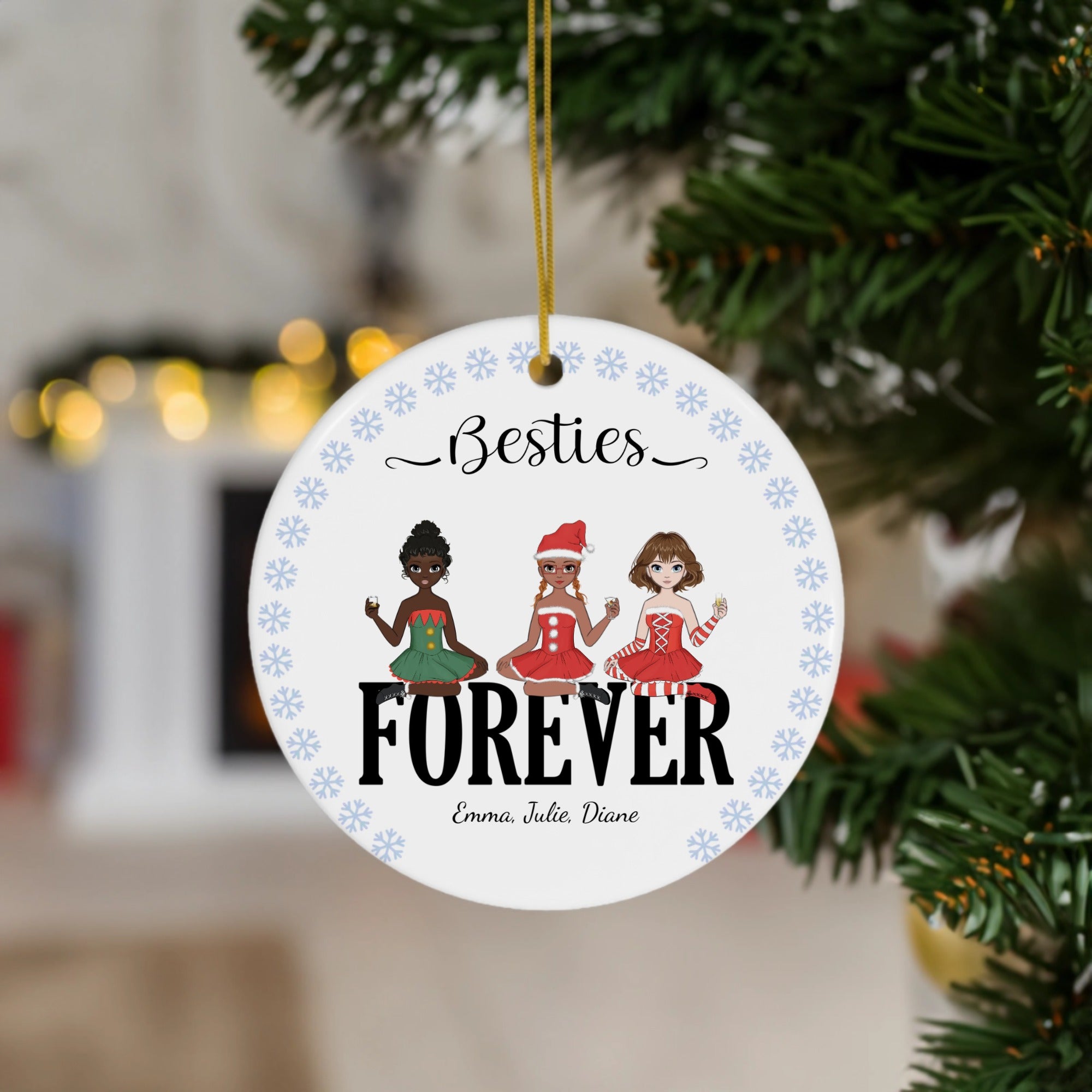 Customized Ornament Besties