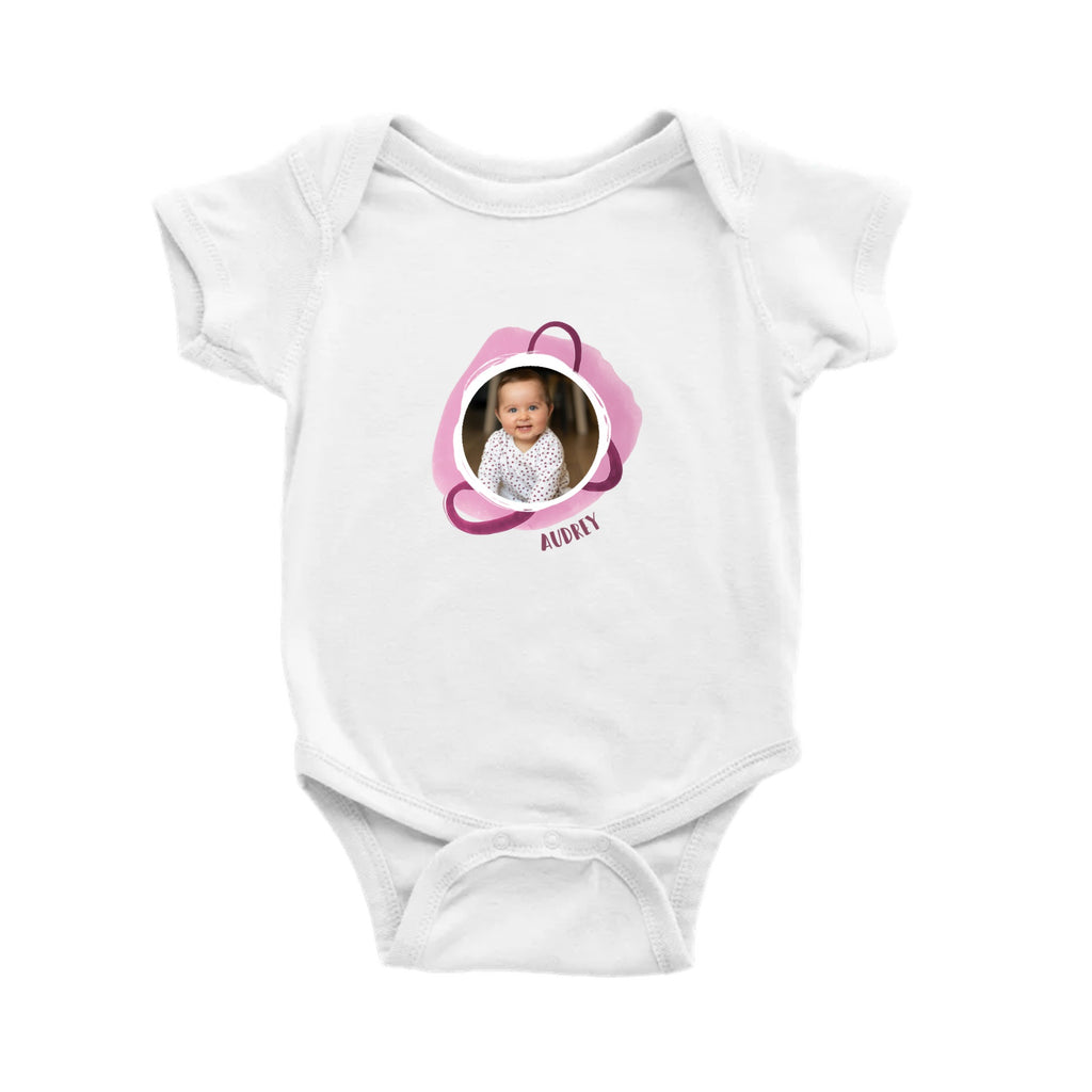Customized Baby Bodysuit With Photo and Name