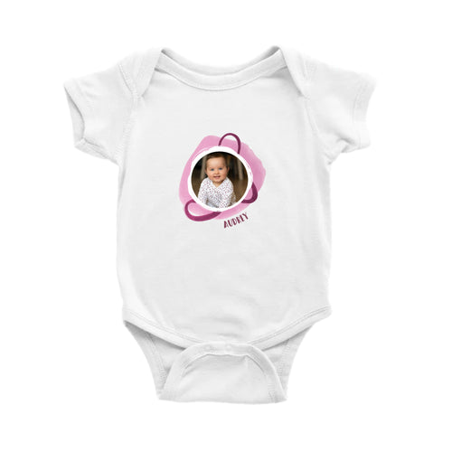 Customized Baby Bodysuit With Photo and Name