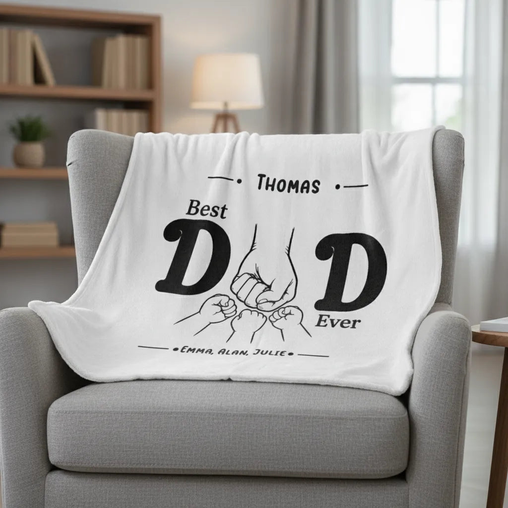 Customized Blanket The Best Dad