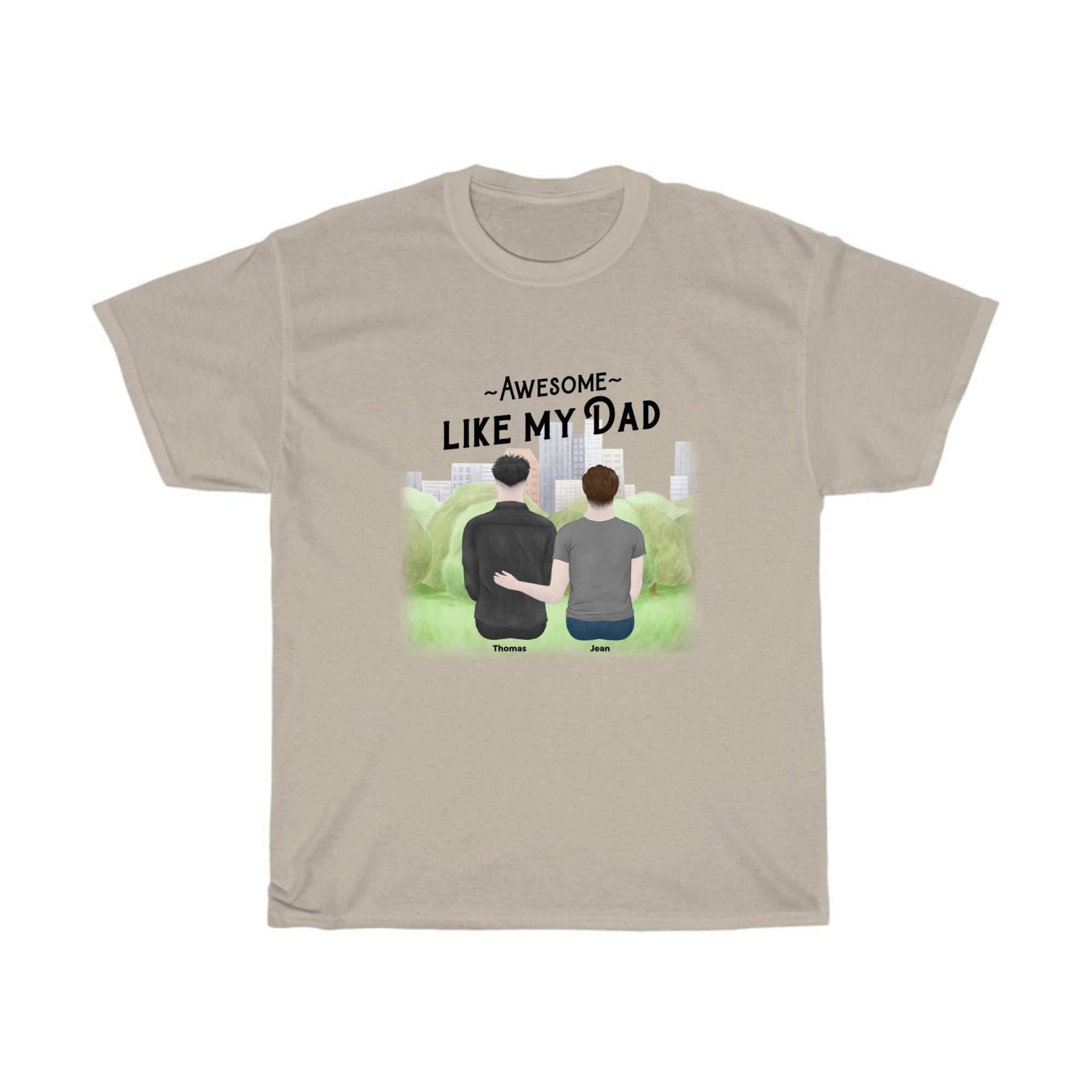 Customized Cotton Tee Awesone Like My Dad