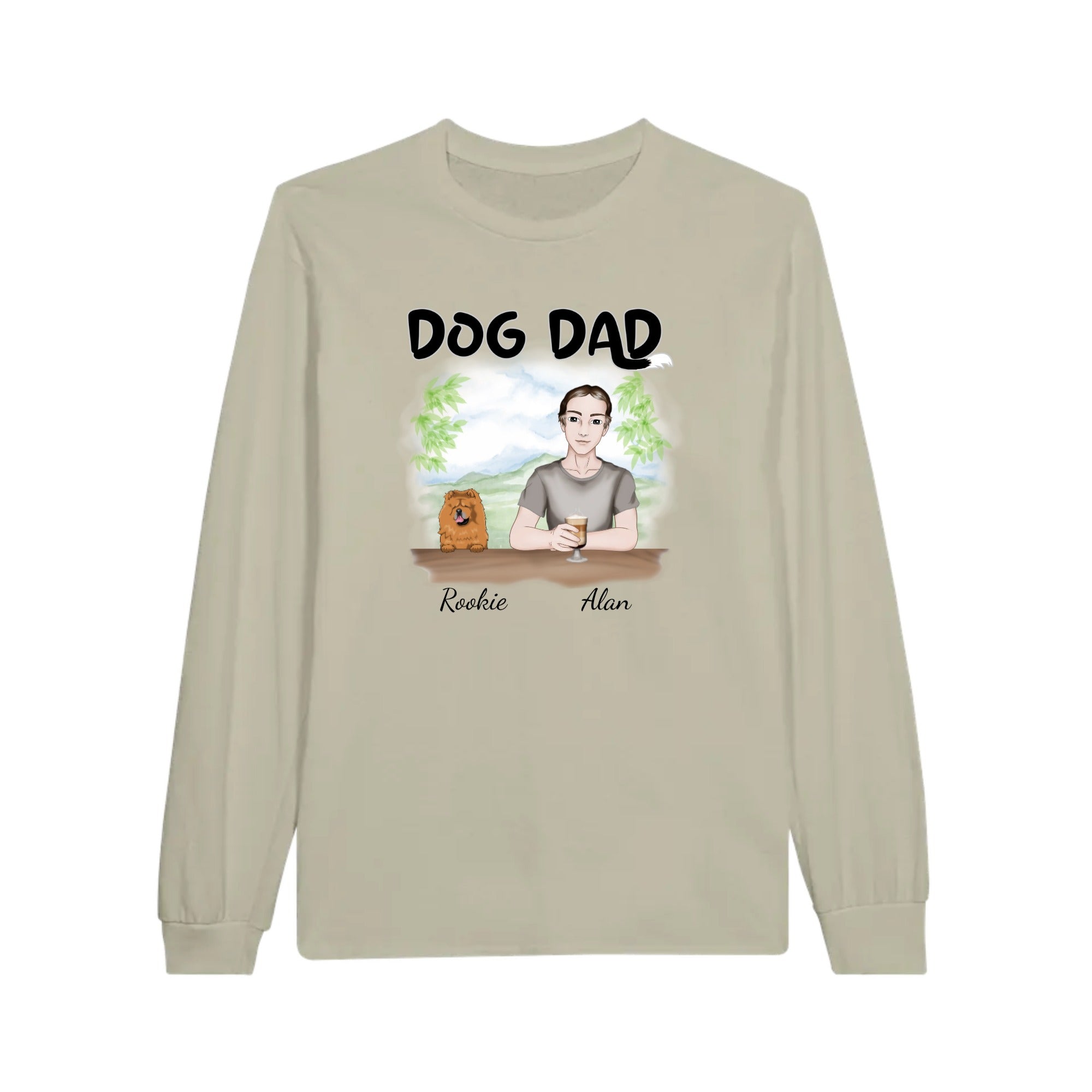 Customized Longsleeve T-shirt Dog Dad