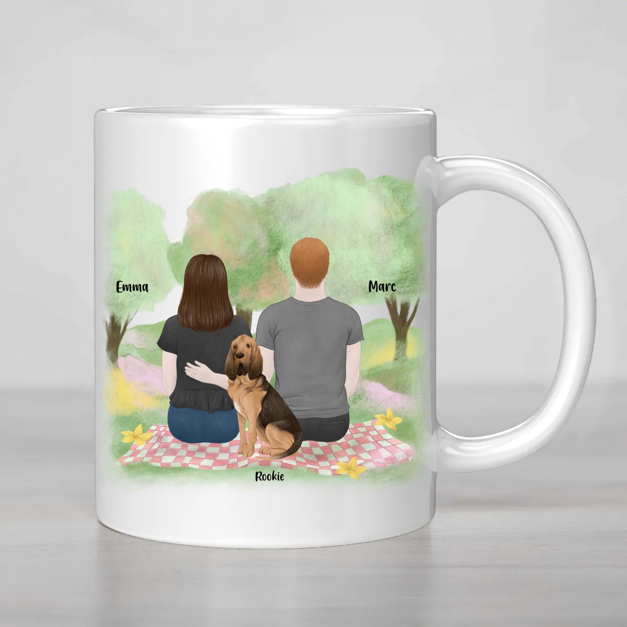 Customized Mug Couple and Dog