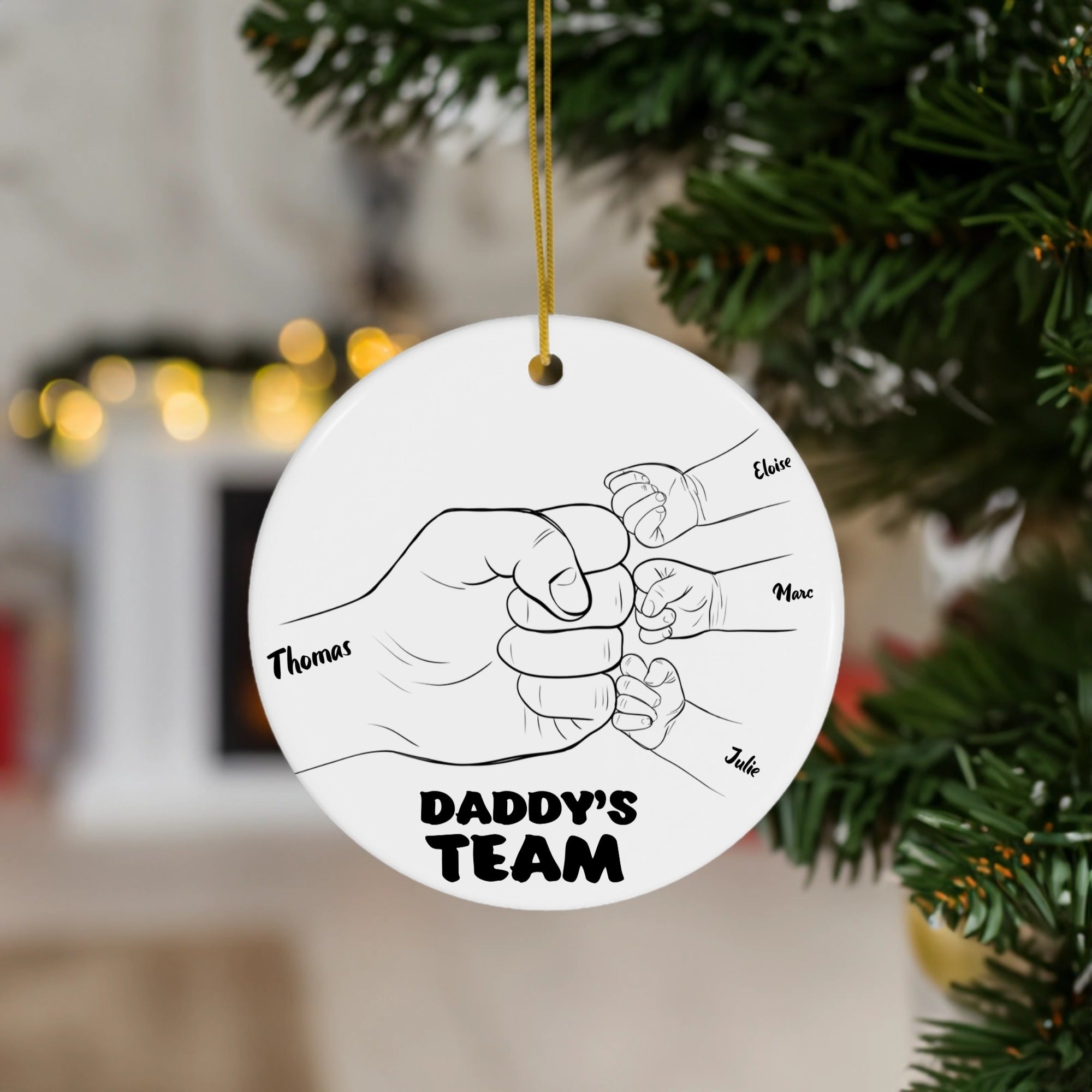 Customized Ornament Daddy With Children