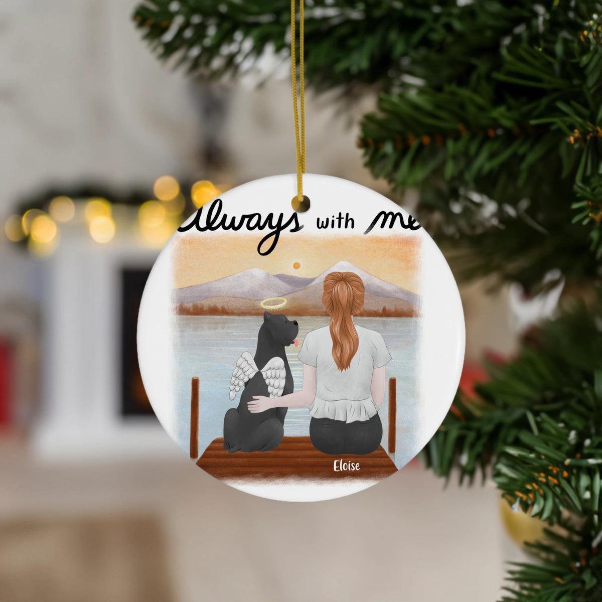 Customized Ornament Memorial Pet Always With Me