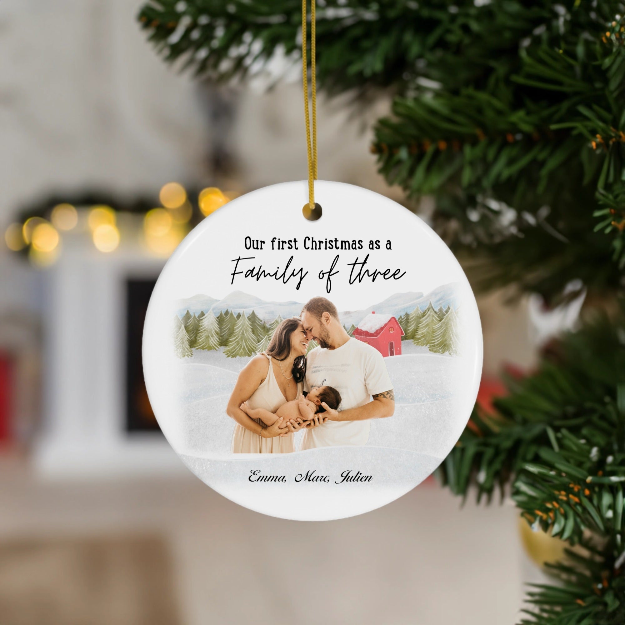 Customized Ornament Our First Christmas As a Family of