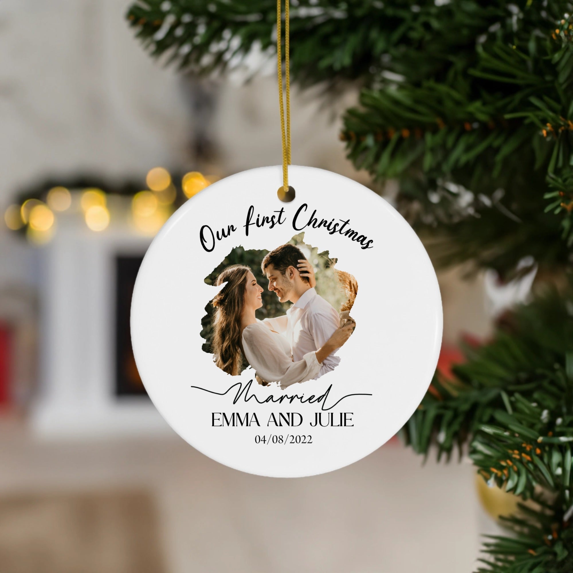 Customized Ornament Our First Christmas Married