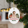 Customized Oval Ornament My First Christmas