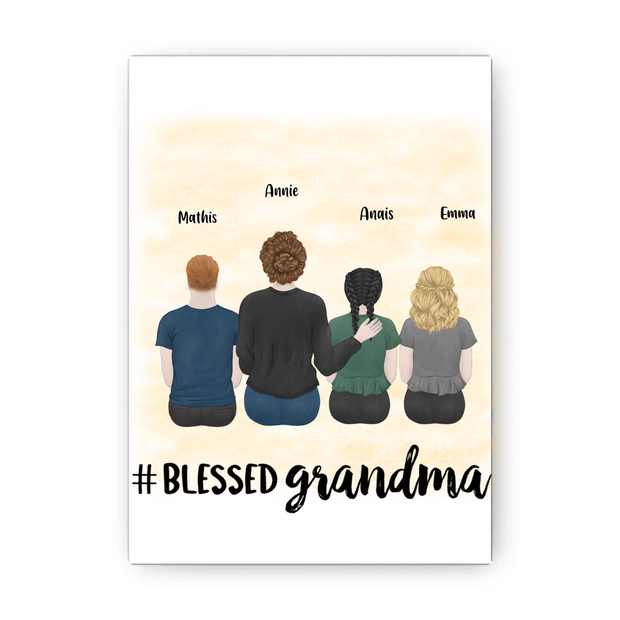 Customized Poster Blessed Grandma With Grankids