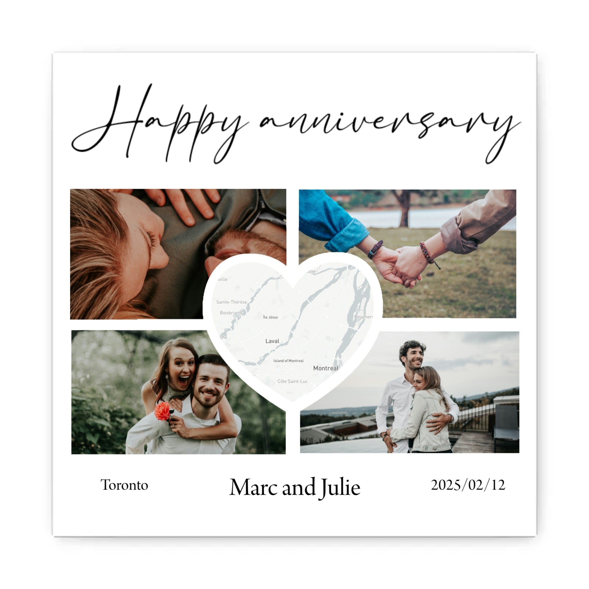 Customized Poster Happy Anniversary Couple