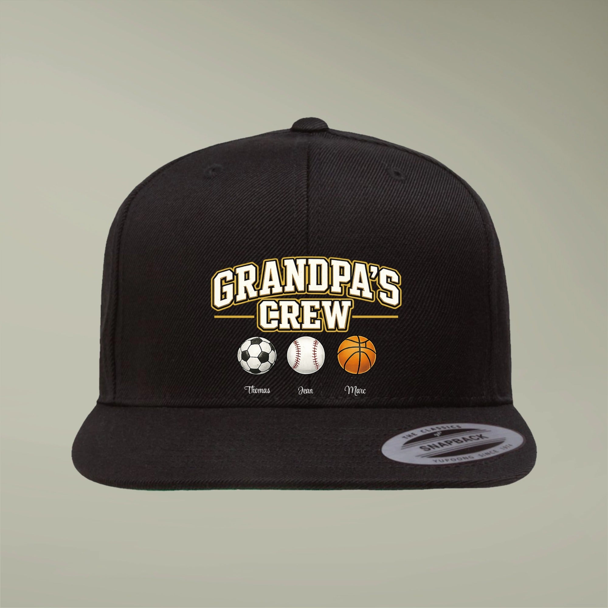 Customized Snapback Hat Grandpa Crew