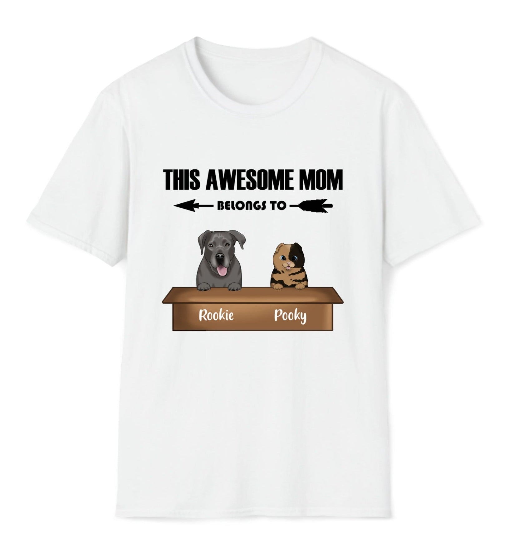 Customized T-Shirt This Awesone Pet Mom Belongs To