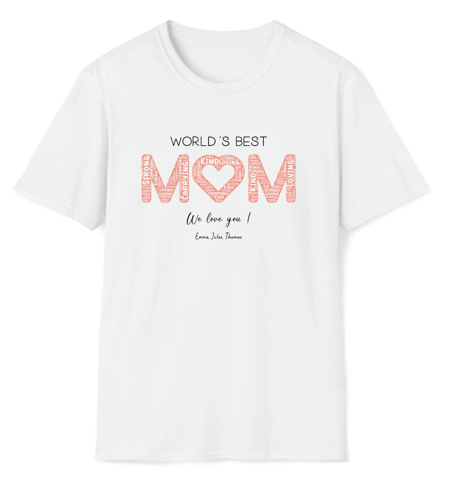 Customized T-Shirt World's Best Mom with word cloud