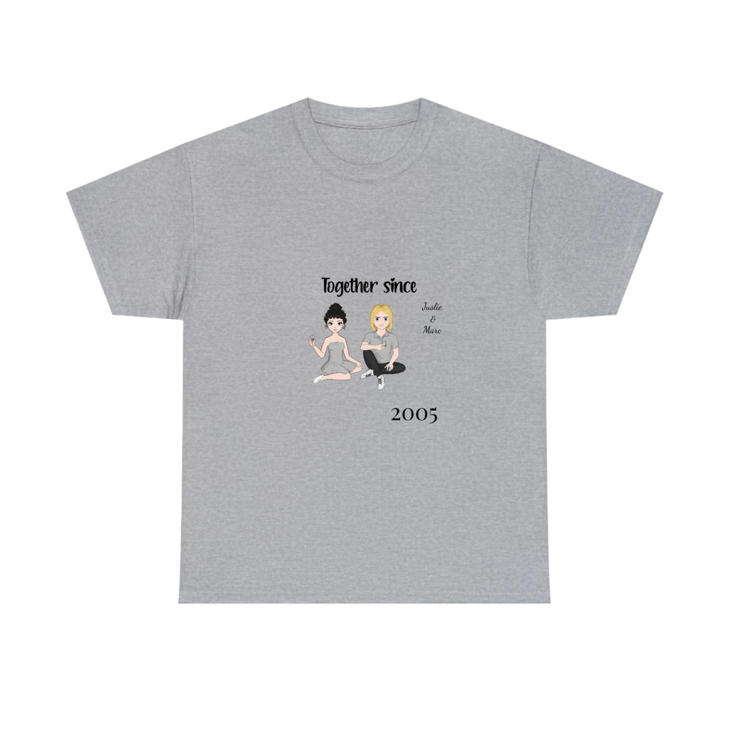 Customized Tee Shirt Couple Togeter Since