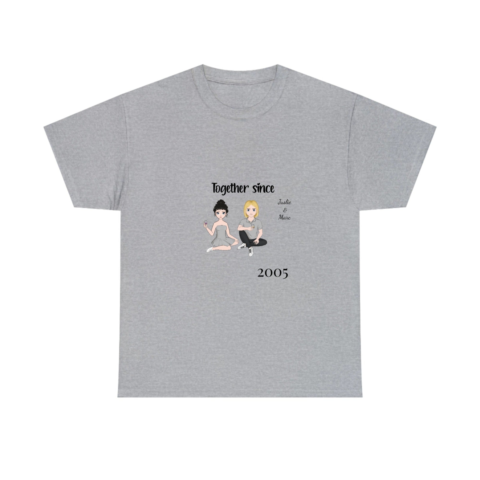 Customized Tee Shirt Couple Togeter Since