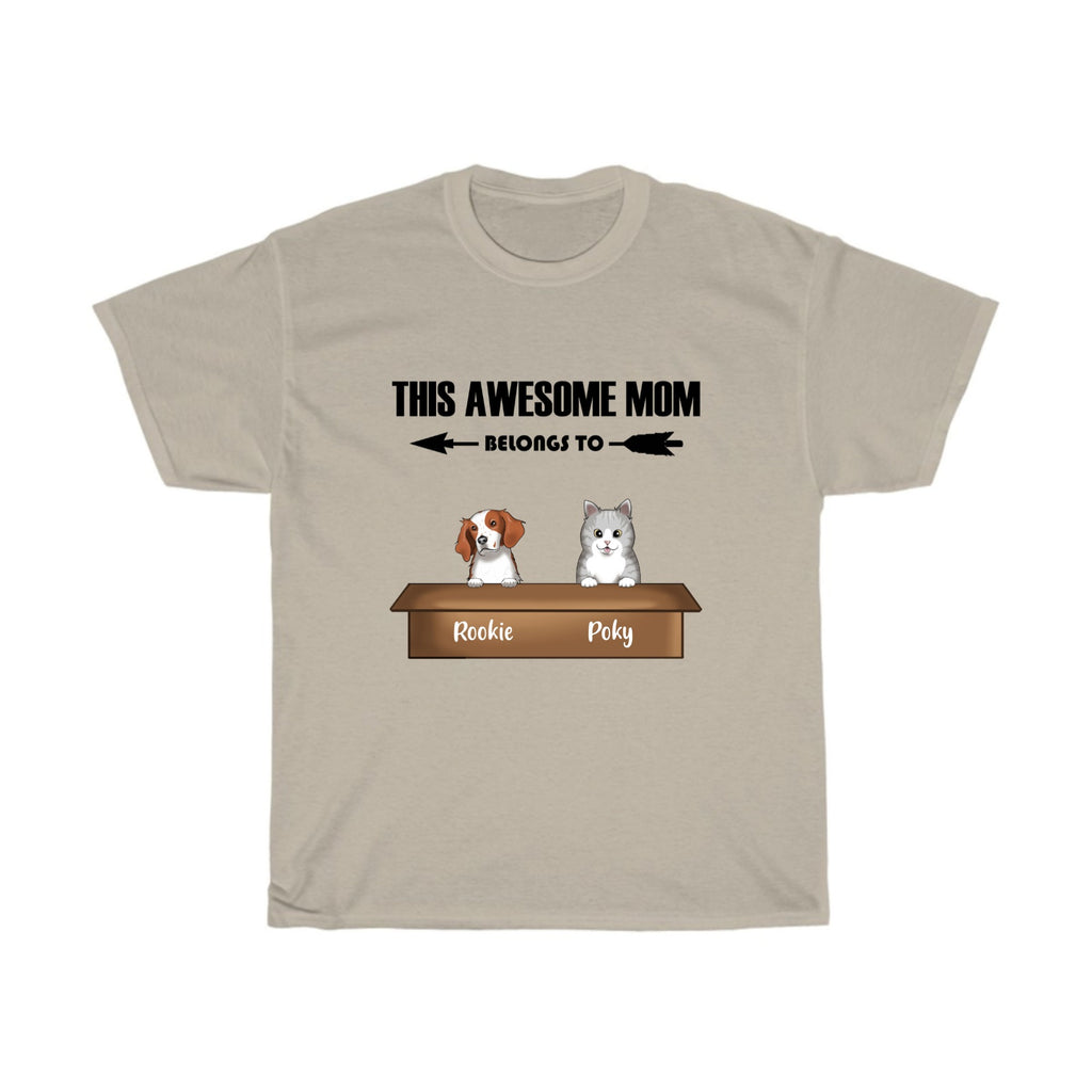 Customized Tee Shirt This Awesome Pet Mom Belongs To