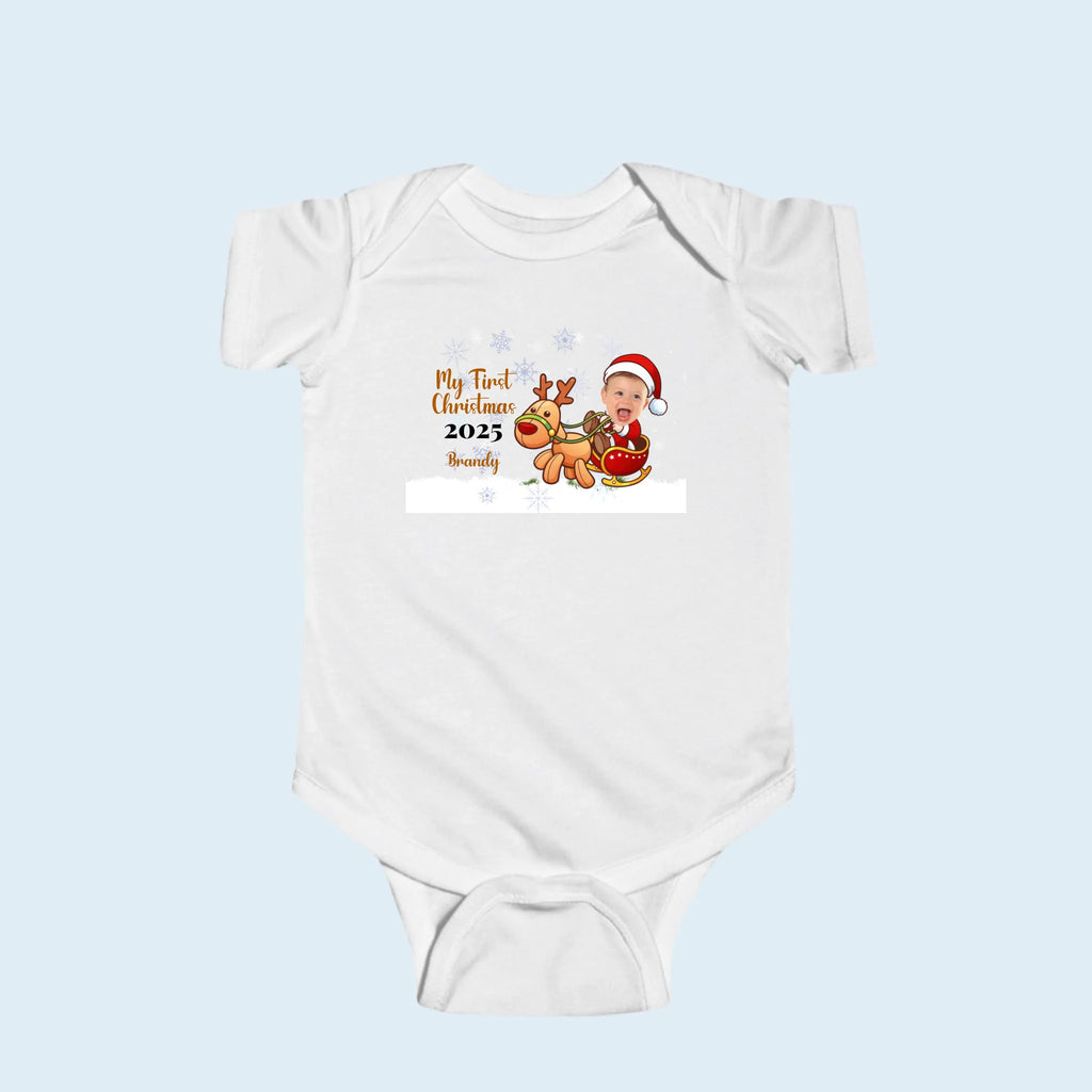 Personalized Baby Onesie My First Christmas